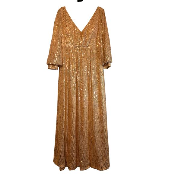 Giffniseti Sequin Gold Gown - Sze XL - Picture 2 of 16